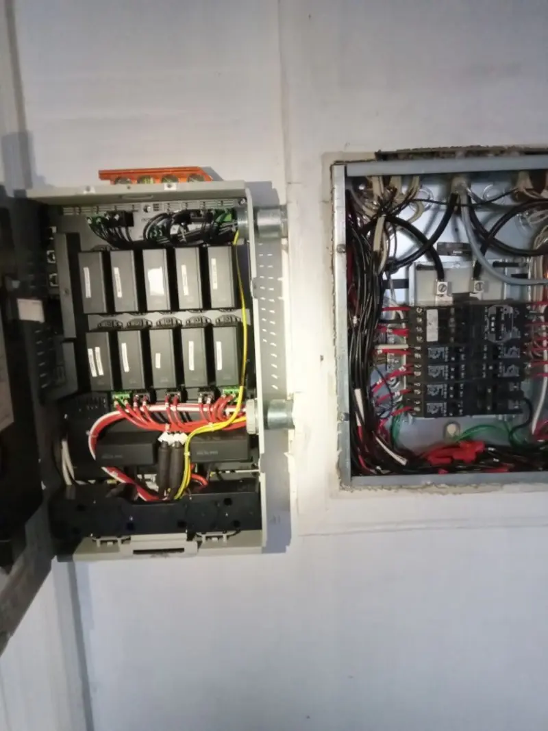 Electrical panel upgrade completed for Security Camera Wiring in Purcellville